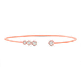 0.31ct 14k Rose Gold Diamond Bangle